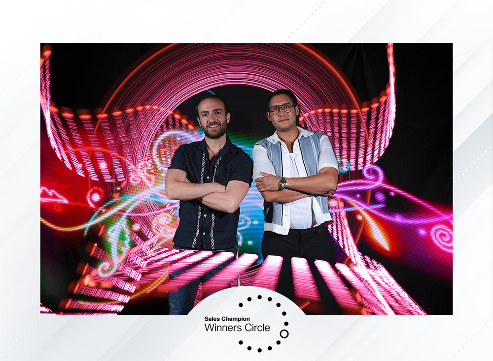 Retrato Light Painting Photocall Winners Circle