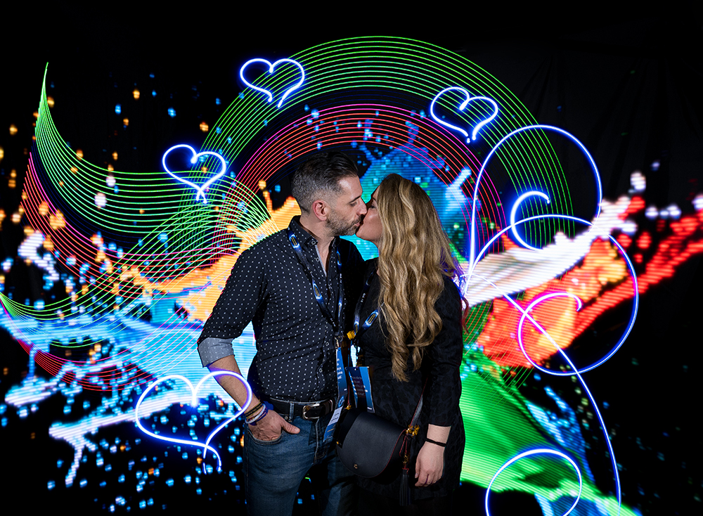 Retrato Light Painting Photocall GLS Madrid